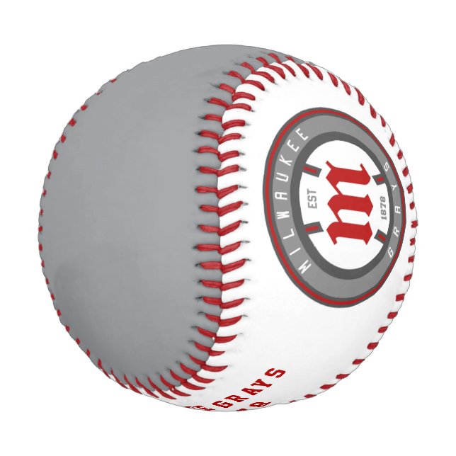 Modern Vintage Milwaukee Greys Tribute Baseball (Angled)