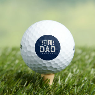 Modern Vintage Navy Blue Cream Best Father Golf Balls