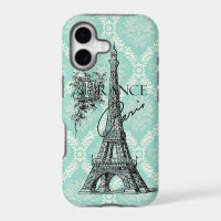 Modern Vintage Paris Eiffel Tower iphone 5 case