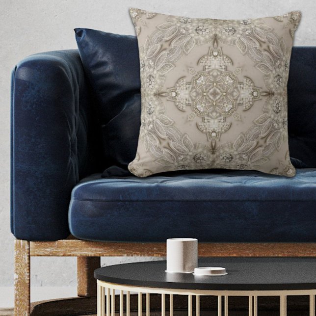 modern vintage paris fashion elegant grey beige  cushion (modern vintage paris fashion elegant grey beige throw pillow)