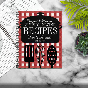 Modern Vintage Personalised Recipe Notebook