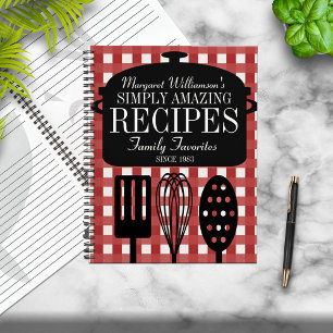 Modern Vintage Personalised Recipe Notebook