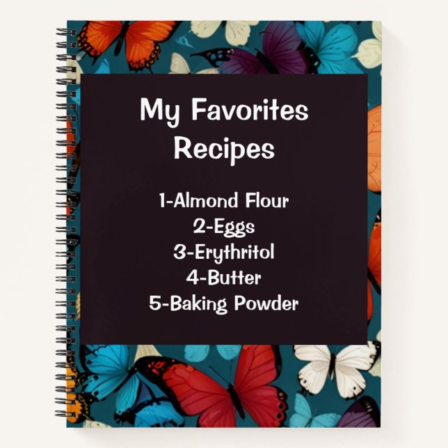 Modern Vintage Personalised Recipe Notebook (Front)