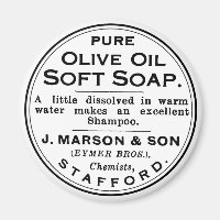 Modern Vintage Pure Olive Oil Soap Ad Bathroom