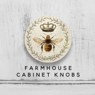 Modern Vintage Queen Bee  Ceramic Knob