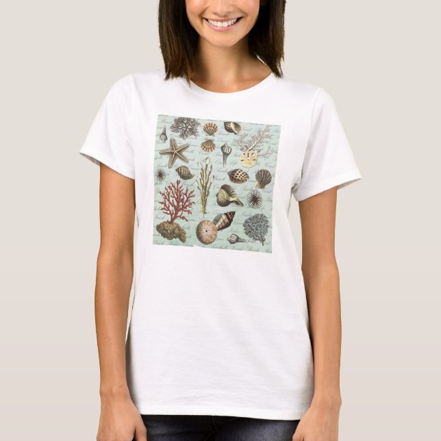 Modern Vintage Seashells T-Shirt (Front)