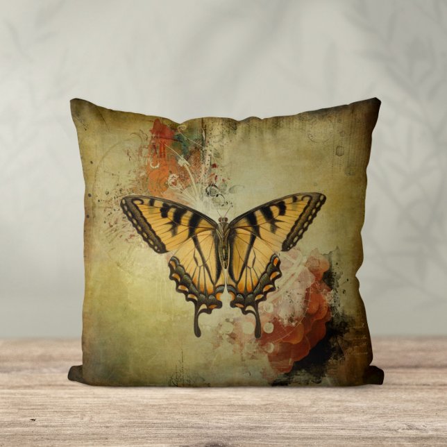 Modern Vintage Swallowtail Butterfly Cushion (Creator Uploaded)