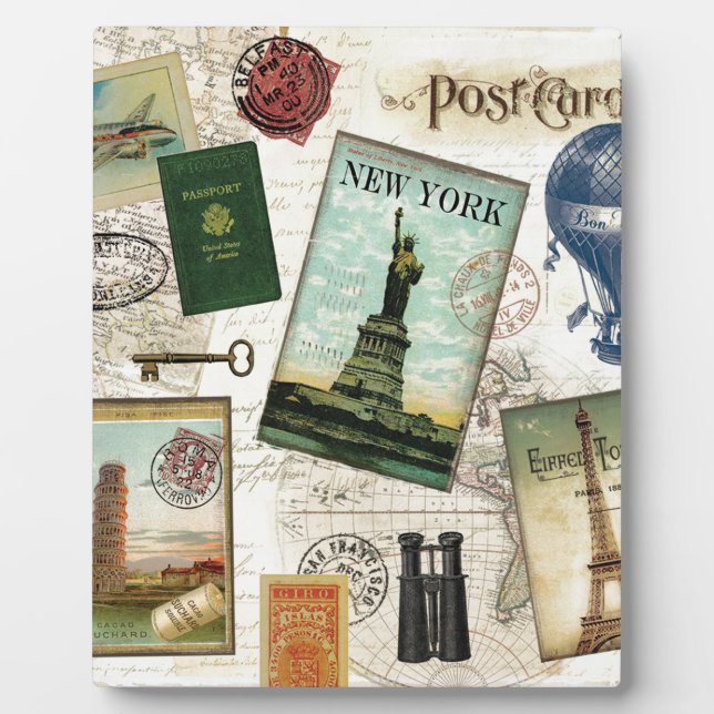 Modern vintage travel plaque (Front)