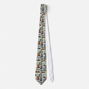 Modern Vintage Travel USA Tie