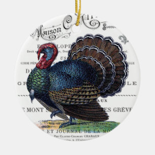 modern vintage Turkey Ceramic Ornament