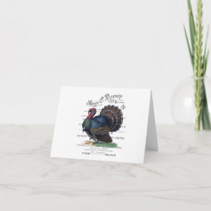 modern vintage Turkey Holiday Card