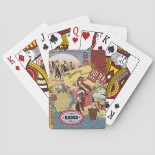 modern vintage western cowgirl playing cards