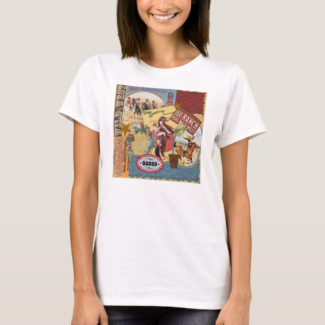 modern vintage western cowgirl T-Shirt (Front)