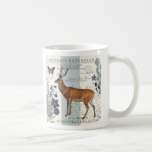 modern vintage woodland deer coffee mug