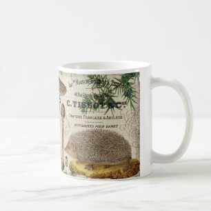 modern vintage woodland hedgehog coffee mug