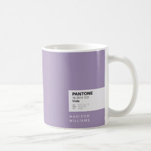 Modern Violet Coffee Mug Minimalist Custom Cup