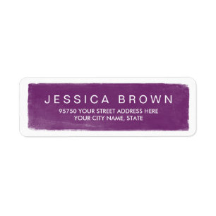 Modern Violet Purple Chalkboard Address Label Return Address Label