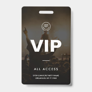 Modern VIP All Access Event Concert Match Party ID Badge