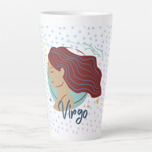 Modern Virgo Woman Zodiac  Latte Mug