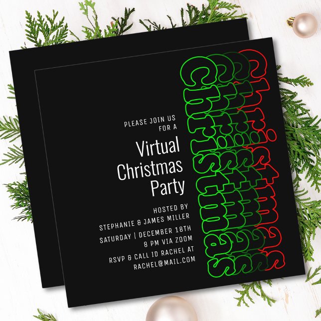 Modern Virtual Christmas Party Online Invitation (Creator Uploaded)