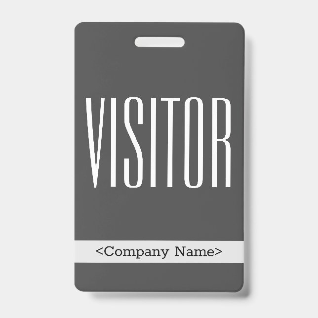 Modern "VISITOR" Badge ID Badge (Front)