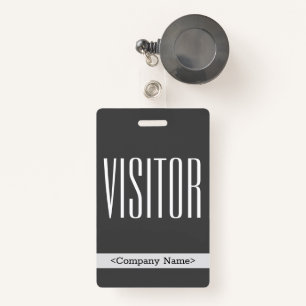 Modern "VISITOR" Badge ID Badge