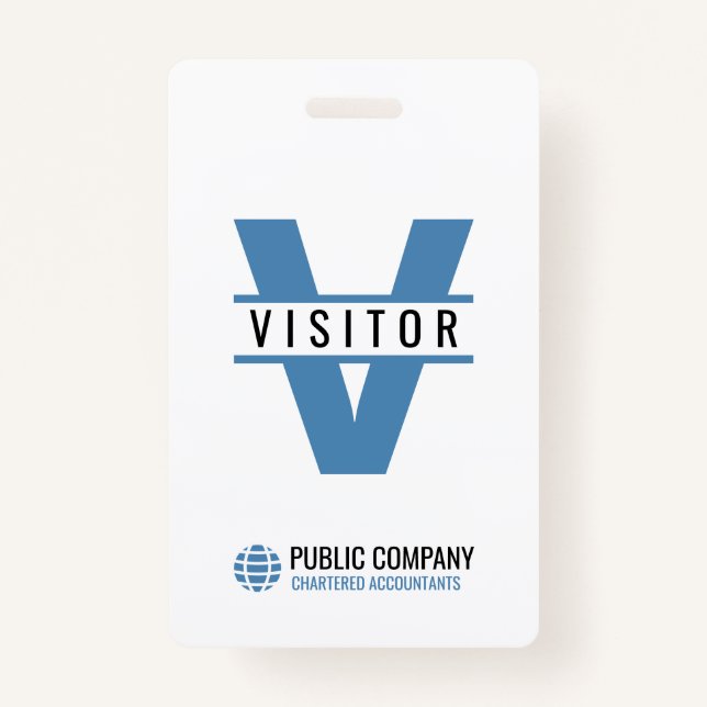 Modern Visitor ID ID Badge (Front)