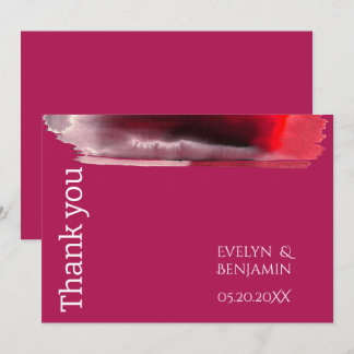 Modern Viva Magenta Thank You Card