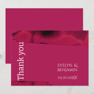 Modern Viva Magenta  Thank You Card