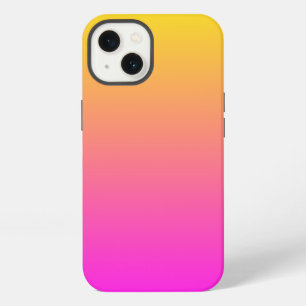 Modern Vivid Magenta Yellow Gradient iPhone Case
