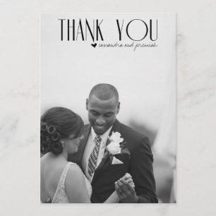 Modern Vogue Thank You Wedding Card