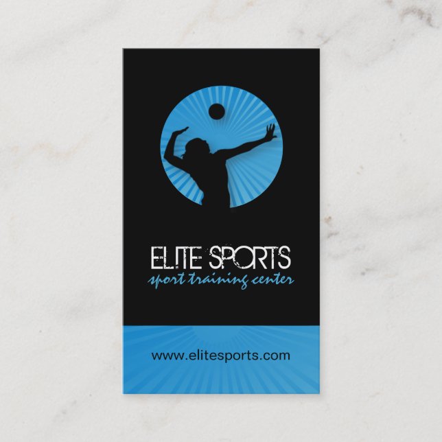 Modern Volleyball Business Cards (Front)