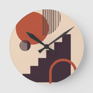Modern wall art round clock