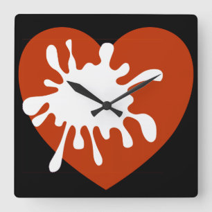 Modern Wall Clock-African Design Of Spreading Love Square Wall Clock