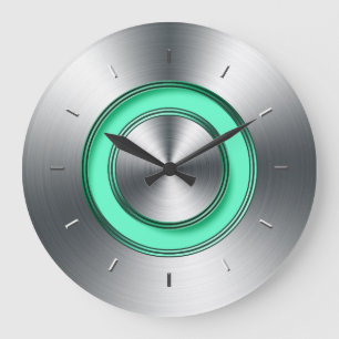 Modern Wall Clock For Kitchen Faux Metal