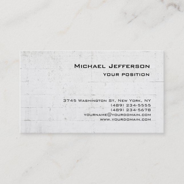 Modern Wall Unique Trendy Custom Business Card (Front)