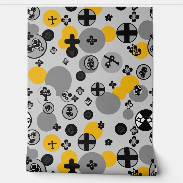 Modern wallpaper with symbols (Unrolling)