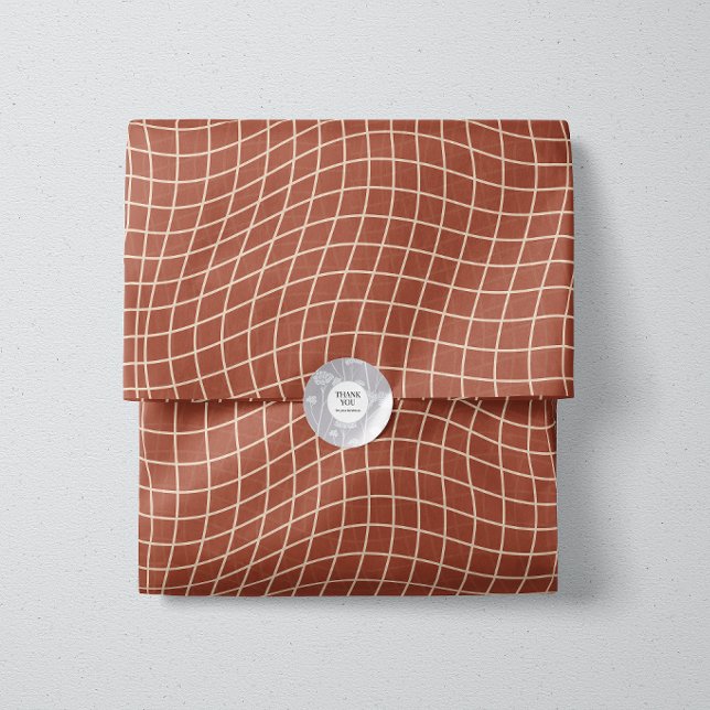 Modern Warped Grid | Minimalist Fluid Geometric Tissue Paper (Creator Uploaded)