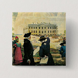 Modern Washington 15 Cm Square Badge