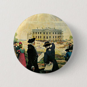 Modern Washington 6 Cm Round Badge