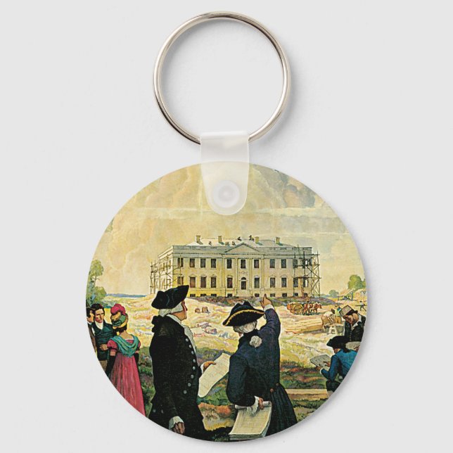 Modern Washington Key Ring (Front)