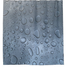 Modern Water Droplets Shower Curtain