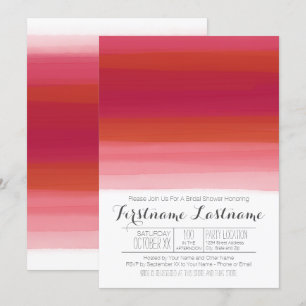 Modern Watercolor Abstract Bridal Shower Invitation