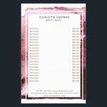 Modern Watercolor Abstract White Burgundy Flyer<br><div class="desc">Modern,  Watercolor,  abstract flyer. Edit this product in minutes by entering your information. You can change the font,  color,  and position by clicking "personalize further".</div>