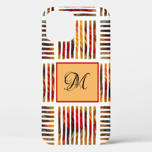 Modern Watercolor Artistic Stripes Pattern  iPhone 12 Case