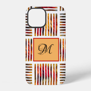 Modern Watercolor Artistic Stripes Pattern iPhone 12 Case