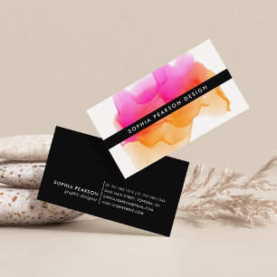 Modern Watercolor Blot Business Card