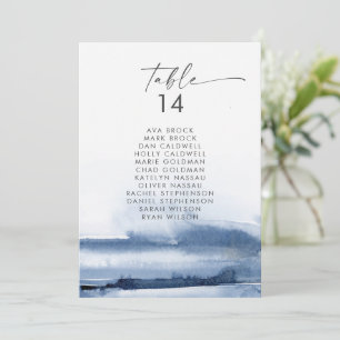 Modern Watercolor   Blue Seating Chart Cards
