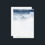 Modern Watercolor | Blue Wedding Advice Card<br><div class="desc">This modern watercolor blue wedding advice card is perfect for a stylish contemporary wedding and can be used for any event. The minimalist, classic and elegant design collection features simple water colour paint brush strokes in pretty jewel tones. These advice cards can be used as a guestbook alternative for a...</div>
