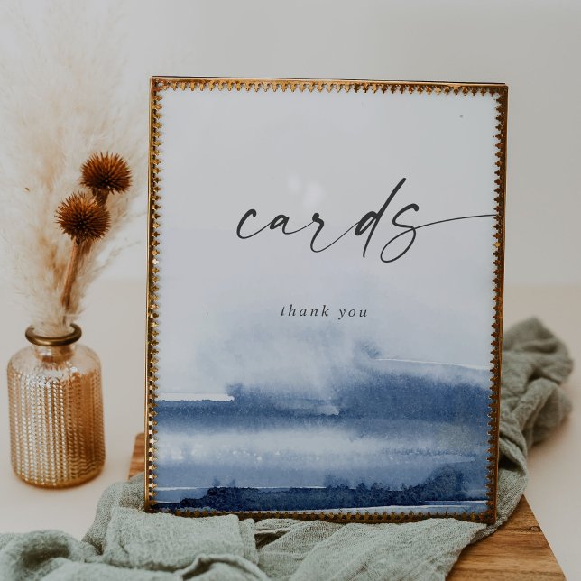 Modern Watercolor | Blue Wedding Cards Poster (Creator Uploaded)